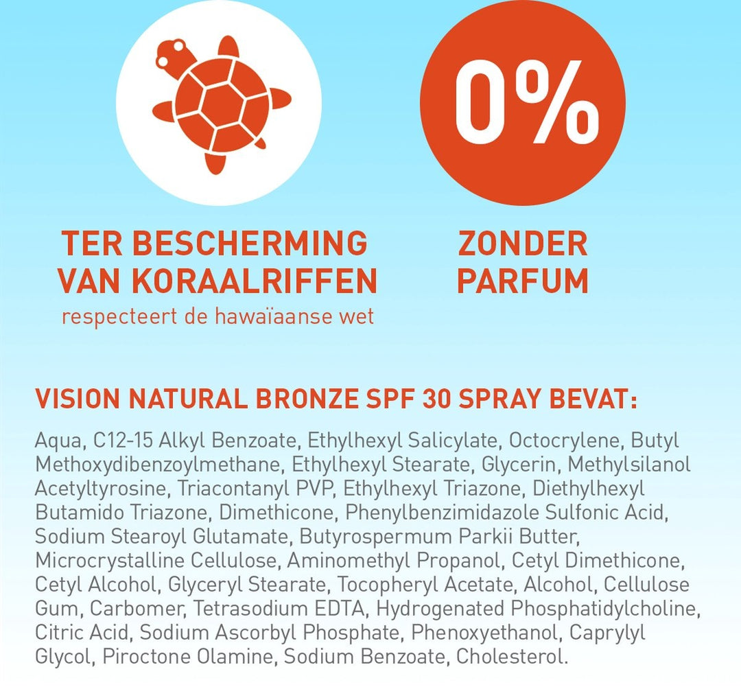 Vision Natural Bronze - Sunscreen spray - SPF 50 - 185 ml - Cap is missing