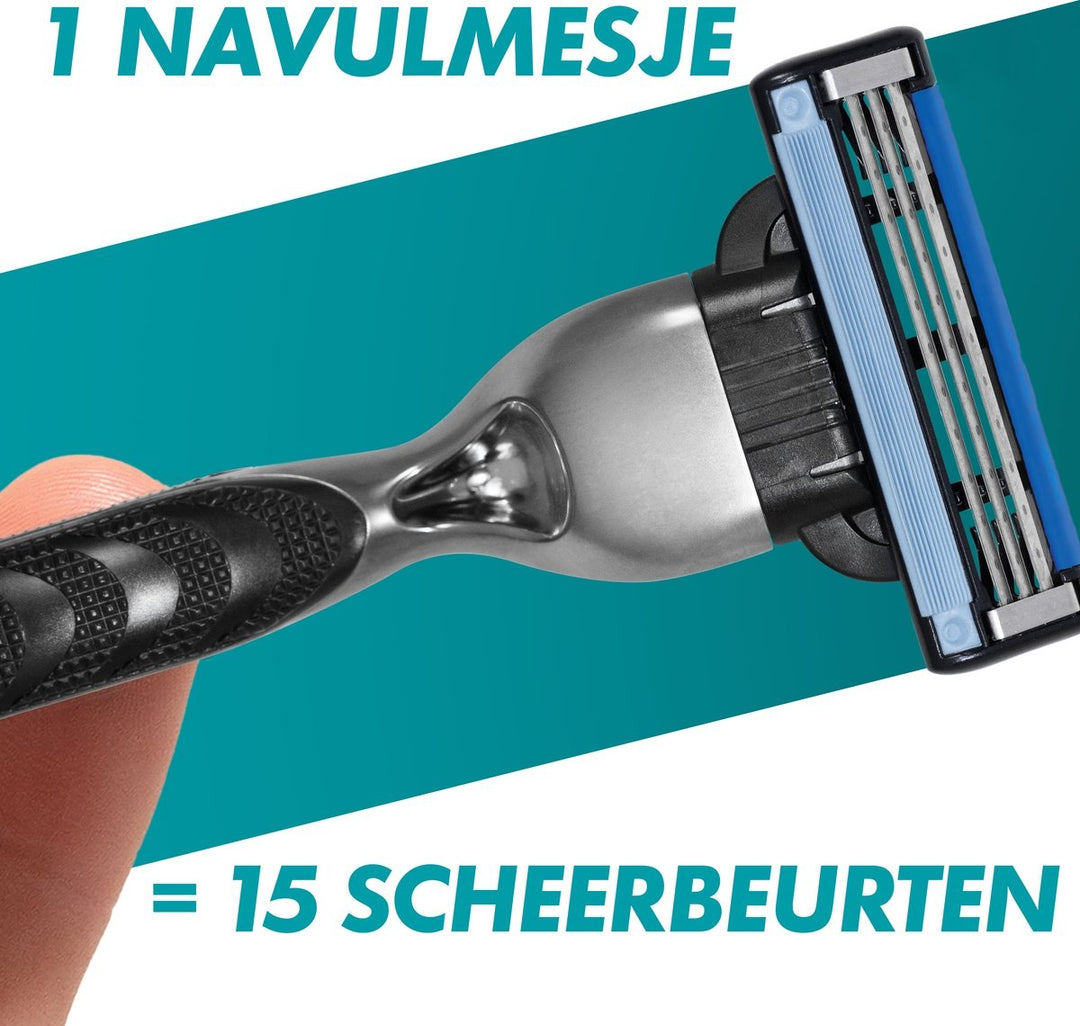 Gillette Mach3 – 1 Herrenrasierer – 12 Rasierklingen – Verpackung beschädigt