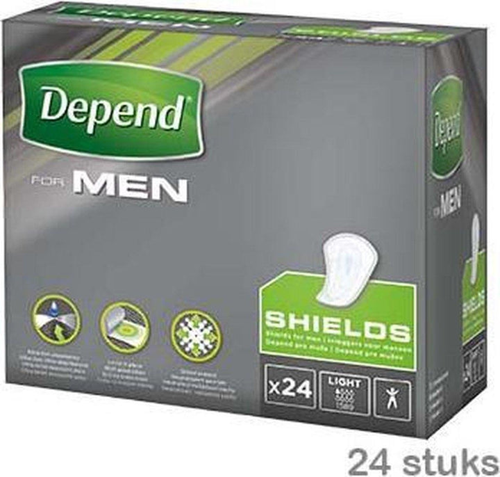 Depend pads - Incontinence and urine loss Men - Shields 24 pieces - Packaging damaged