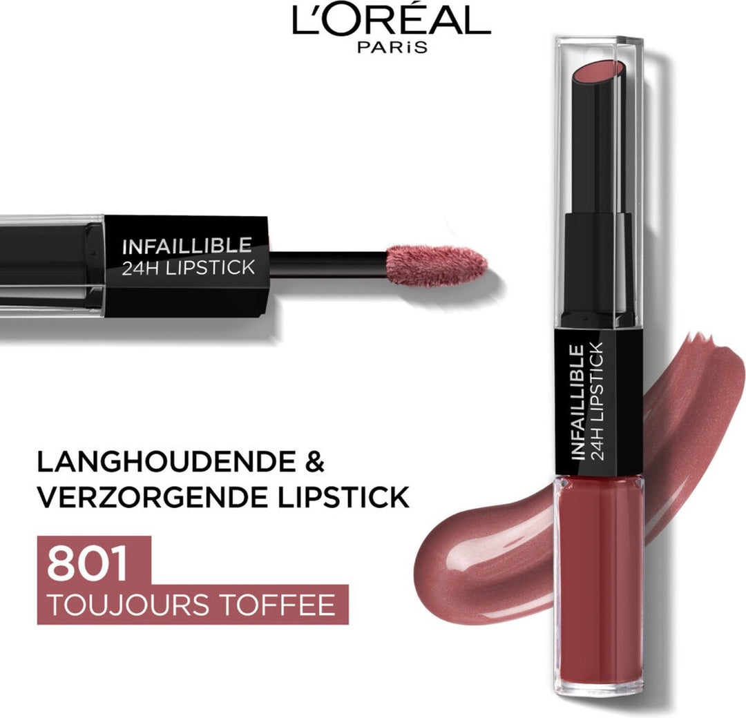 L'Oréal Paris Lippenstift Infaillible 24H – 801 Toujours Toffee