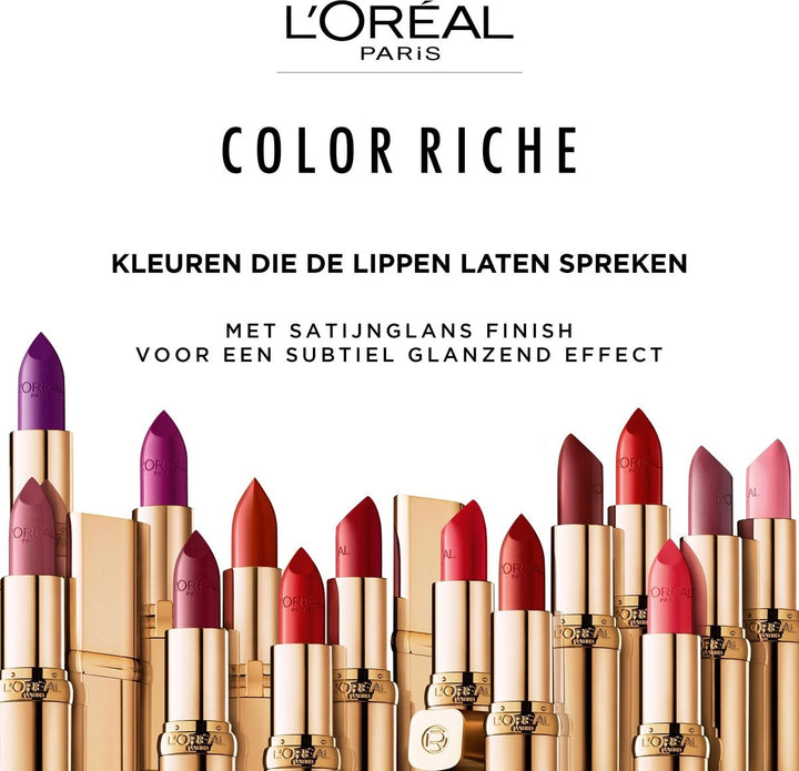 L'Oréal Paris Color Riche Satin Lipstick – 118, hergestellt in Frankreich – Rosa Lippenstift