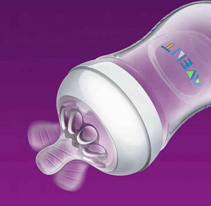 Philips Avent Natural Babyflasche 'SCF030/17 Babyflasche (0 Monate+) für langsamen Milchfluss – Weiß