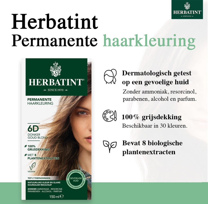 Herbatint 6d Dunkelgoldblond – Haarfärbemittel – Verpackung beschädigt