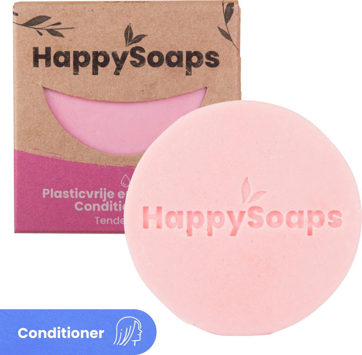 HappySoaps Conditioner Bar – Tender Rose – Alle Haartypen – 100 % plastikfrei, natürlich und vegan – 65 g