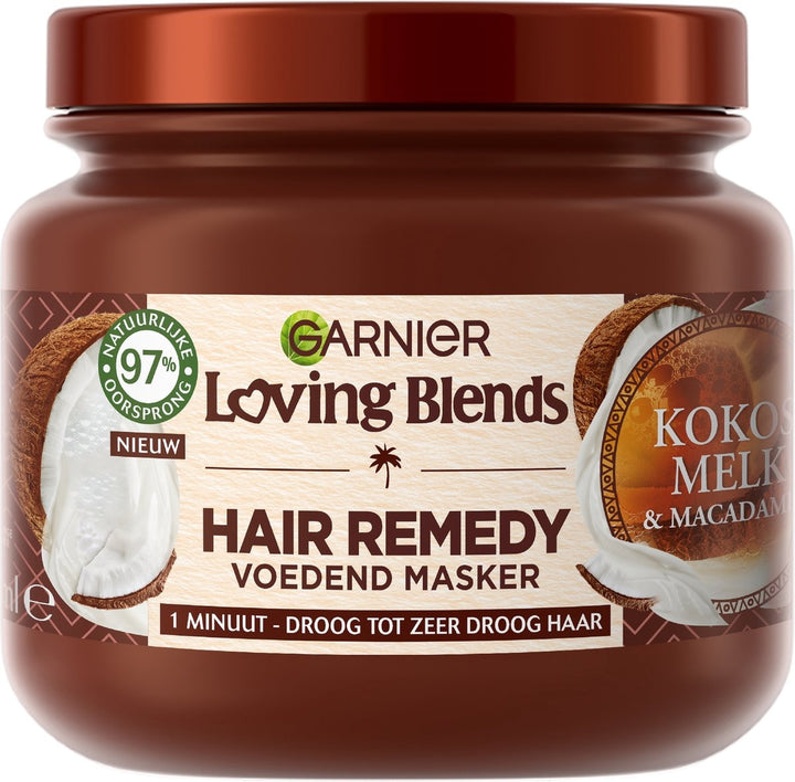 Garnier Loving Blends Mask Coconut Milk &amp; Macadamia Normales bis trockenes Haar 340 ml