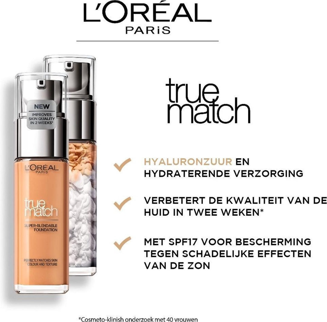 L'Oréal Paris True Match Foundation - 5.W Golden Sand - Natuurlijk Dekkend - 30 ml