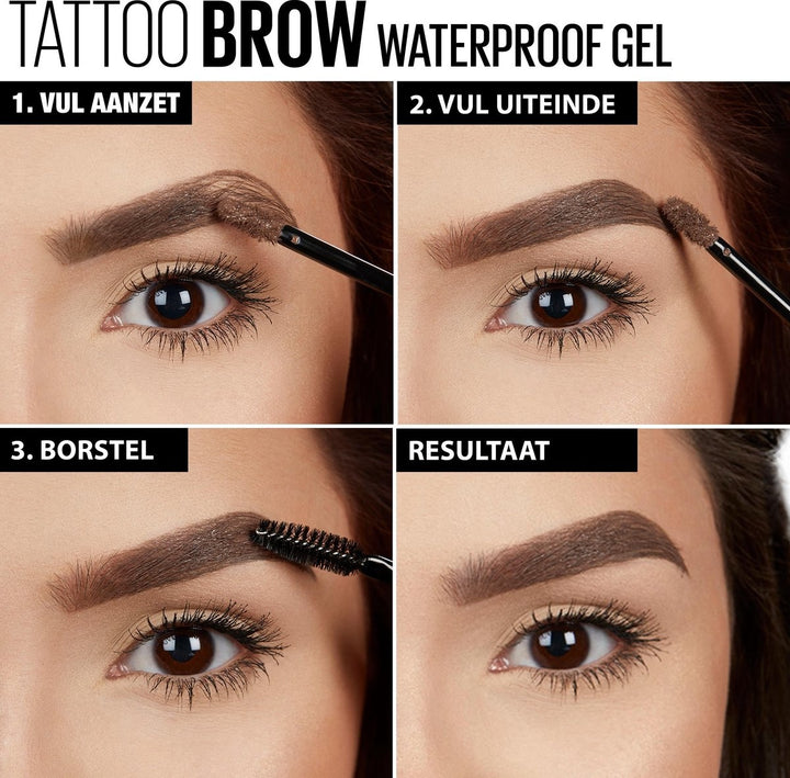 Maybelline Tattoo Brow Waterproof Wenkbrauwgel - 07 Black Brown