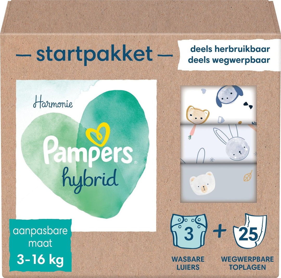 Pampers Harmonie Hybrid – Starterpaket – Waschbare Windeln für Babys – Verpackung beschädigt