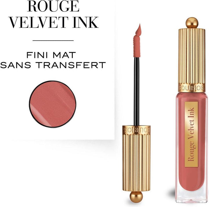 Bourjois Paris Rouge Velvet Ink Lippenstift – 06 Rose en Merveilles