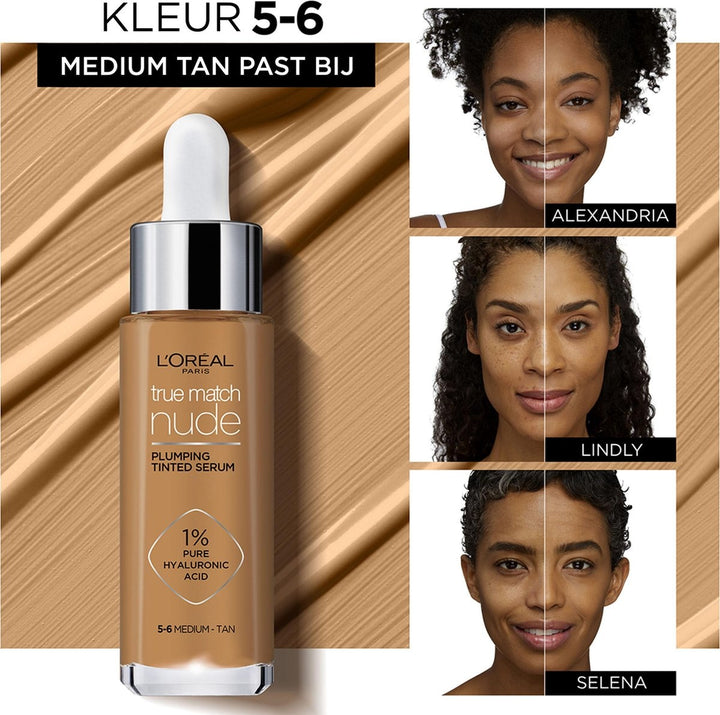 L'Oréal Paris True Match Tinted Serum Foundation - 5-6 Medium Tan - 30ml