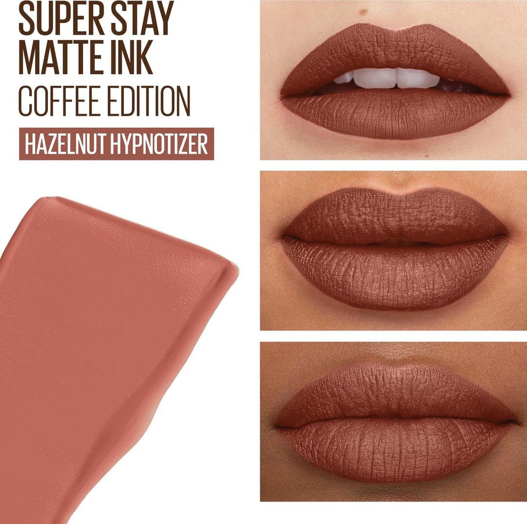 Maybelline SuperStay Matte Ink Lipstick Coffee Collection Limited Edition - 260 Hazelnut Hypnotizer - Nude Lippenstift - 5 ml