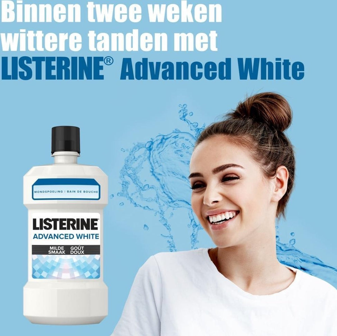 Listerine Mondwater Advanced White Mild 500 ml - Verpakking beschadigd