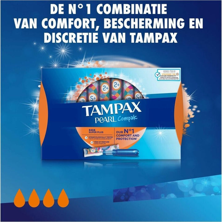 Tampax Compak Pearl Super Plus - Tampons 18St.