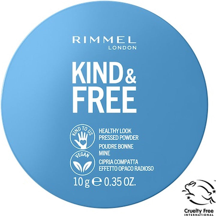 Rimmel London KIND &amp; FREE Vegan Pressed Powder Face Powder 01 Translucent