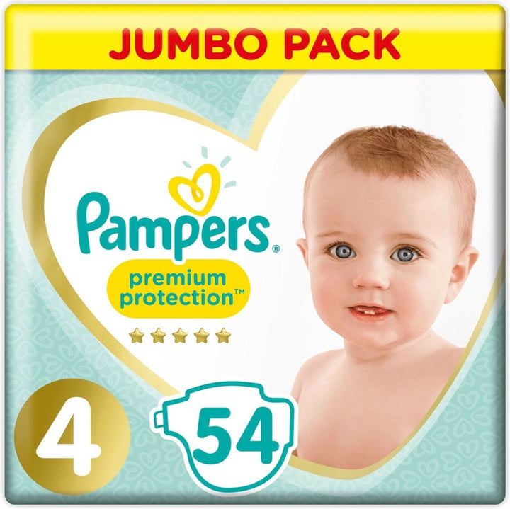 Pampers Premium Protection Windeln Größe 4 (9-14 kg) 54 Stück - Verpackung beschädigt