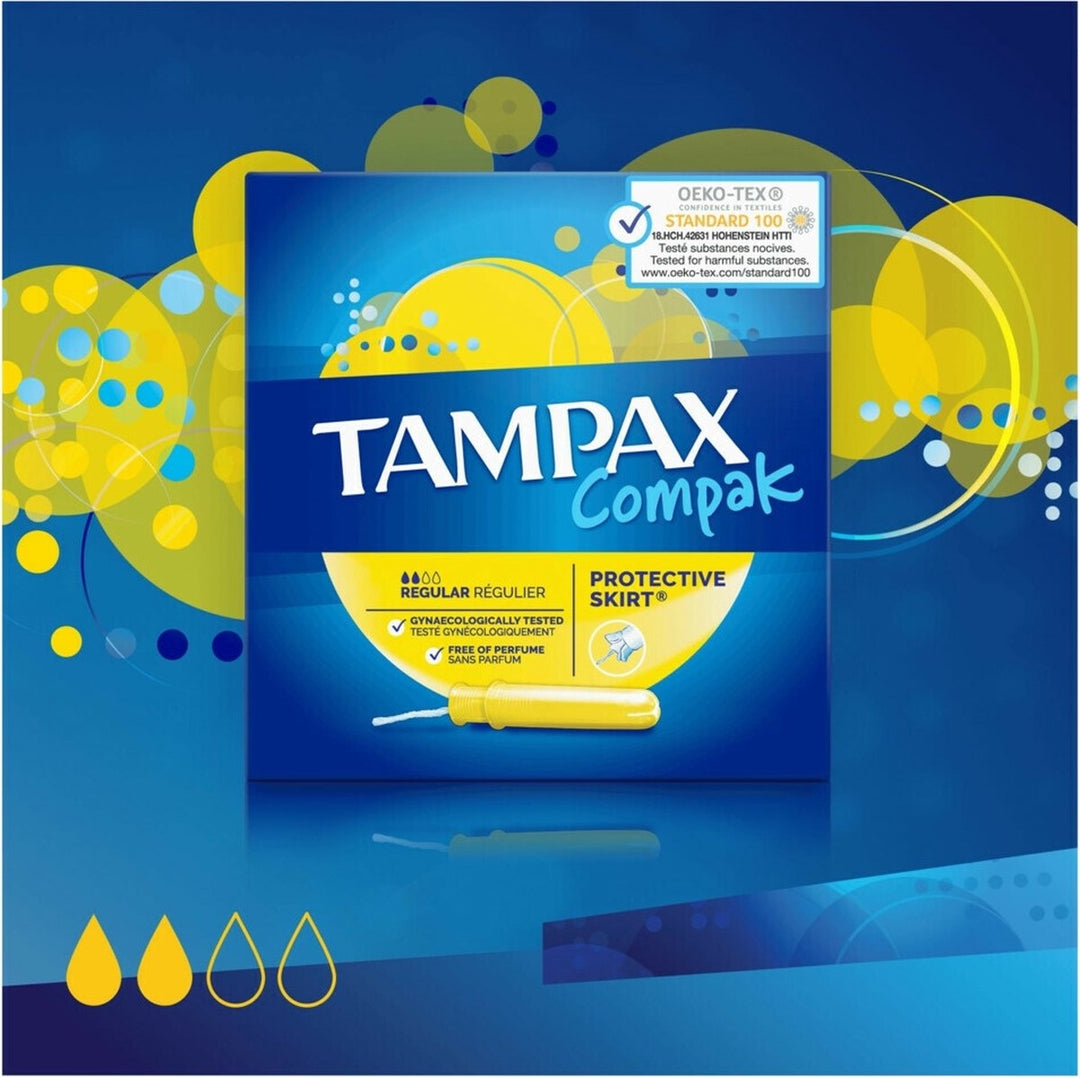 Tampax Compak Regular Tampons – mit Einführhülse – 38 Stück