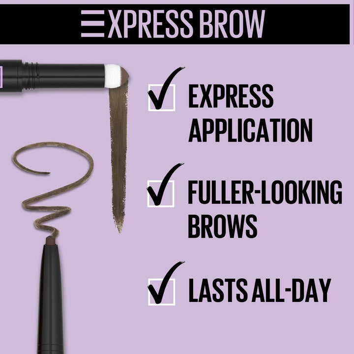 Maybelline Express Brow Duo Eyebrow Pencil - 02 Medium Brown