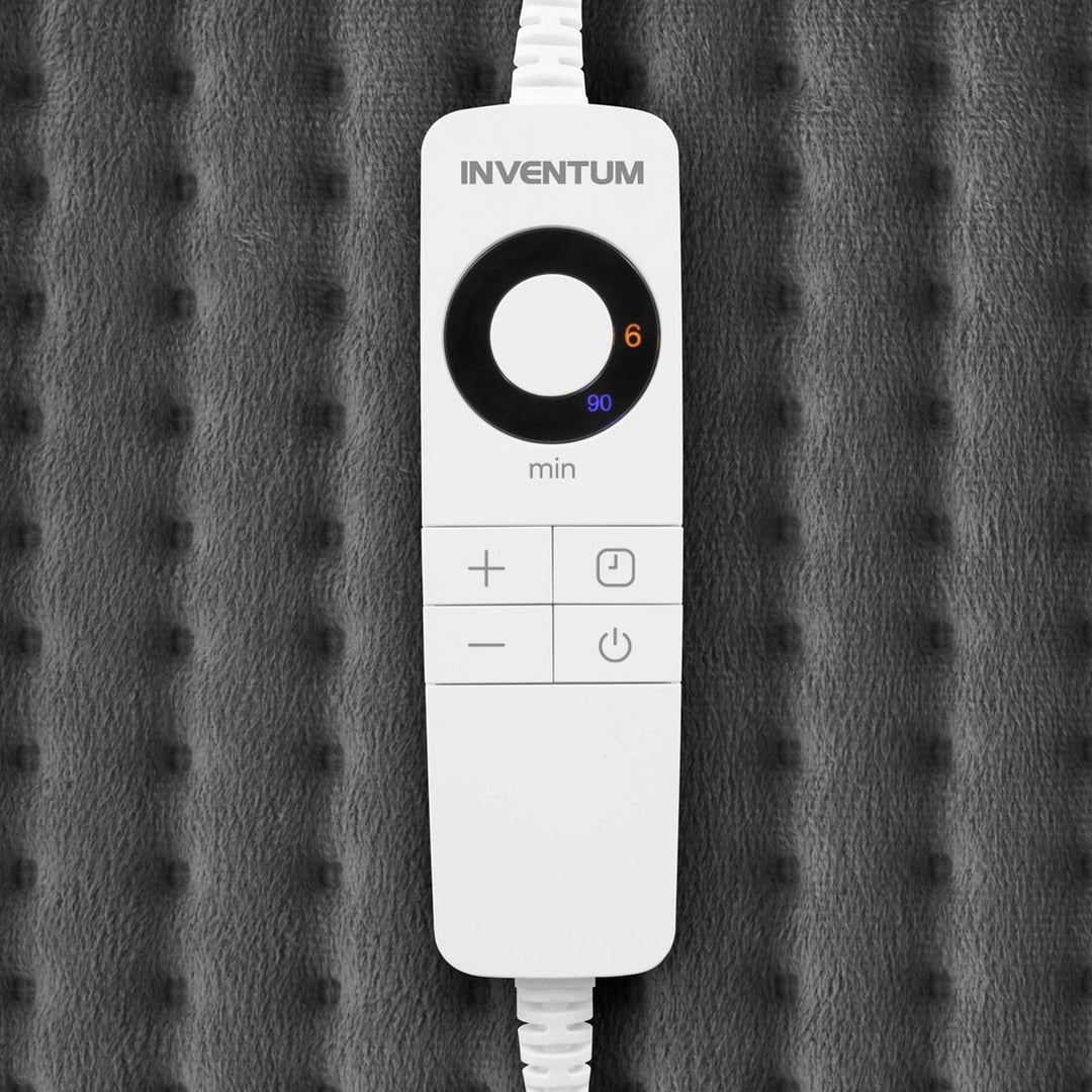 Inventum HNK186G - Elektrisch warmtekussen - Automatische uitschakeling - XL formaat - 60x40 cm - Fleece - Grijs - Beschadigde verpakking