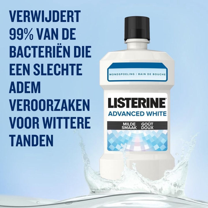 Listerine Mondwater Advanced White Mild 500 ml - Verpakking beschadigd