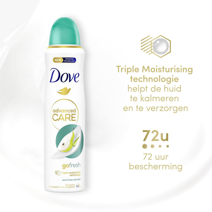 Dove Advanced Care Go Fresh Pear &amp; Aloe Vera - Anti-Perspirant Deodorant Spray - 150 ml