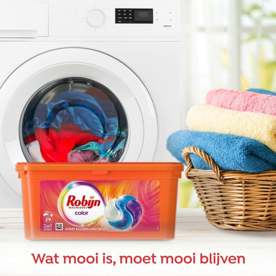 Robijn Color 3 in 1 Wascapsules speciaal voor de gekleurde was - 29 wasbeurten