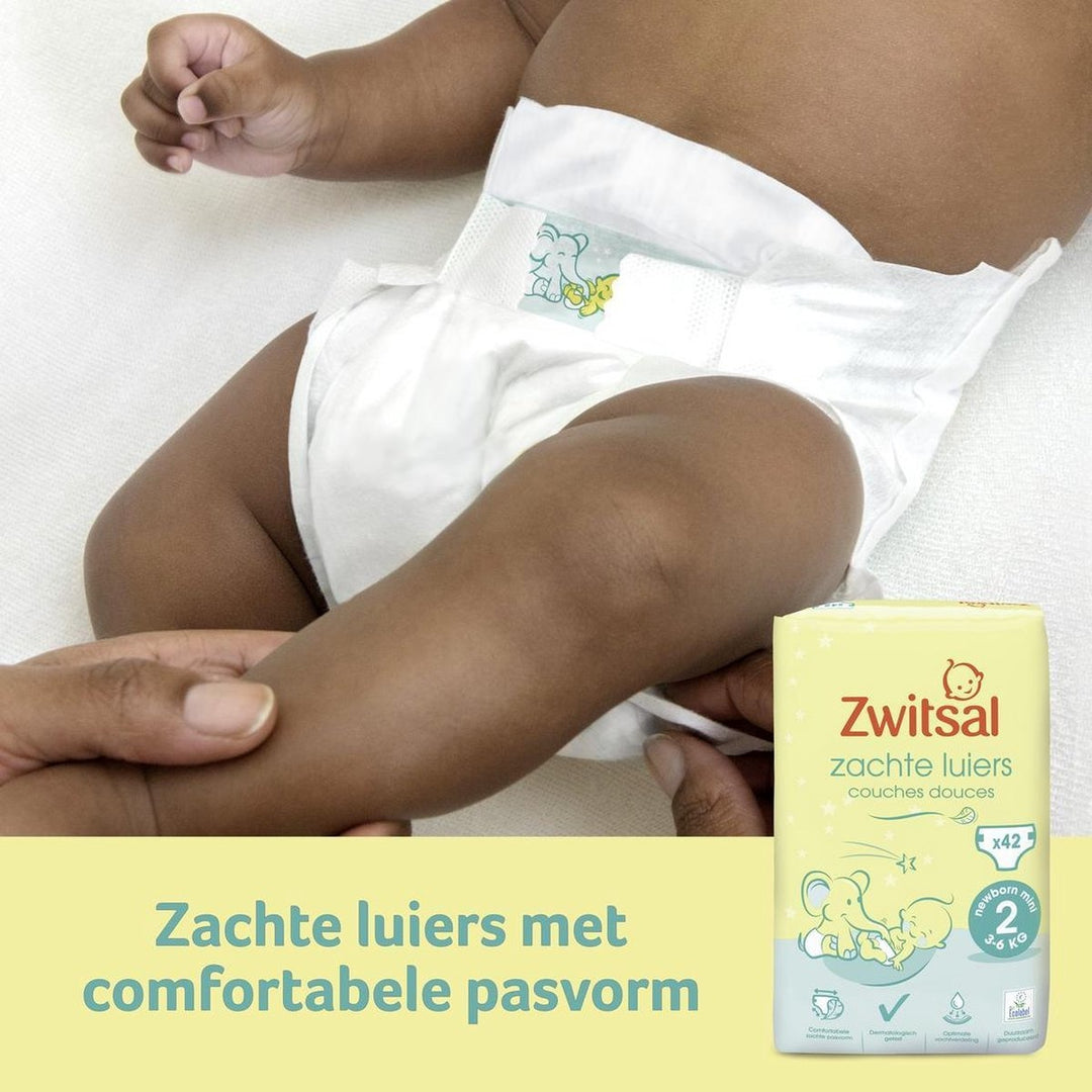 Zwitsal Diapers Mini - Size 2 - 42 pieces - Packaging damaged