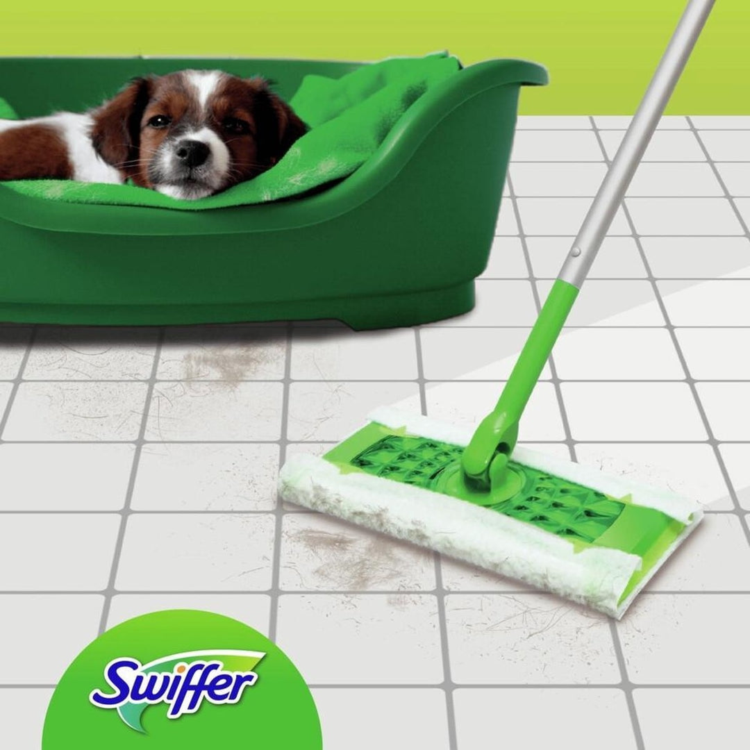 Swiffer Vloerreiniger Starterskit - 1 Dweil, 8 Droge en 3 Vochtige Vloerdoekjes Navullingen - Verpakking beschadigd