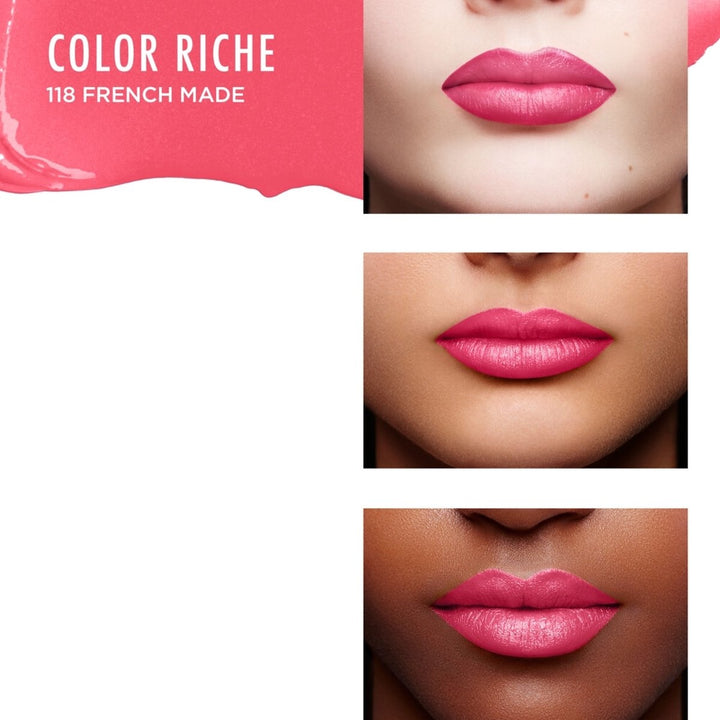 L'Oréal Paris Color Riche Satin Lipstick – 118, hergestellt in Frankreich – Rosa Lippenstift