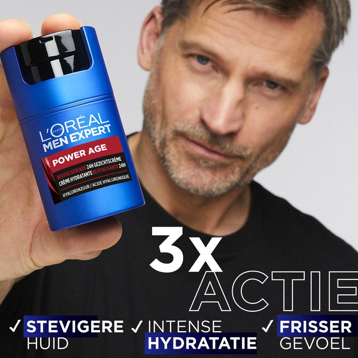 L'Oréal Paris Men Expert Power Age – Feuchtigkeitsspendende Gesichtscreme gegen Hautalterung – 50 ml – Tagescreme