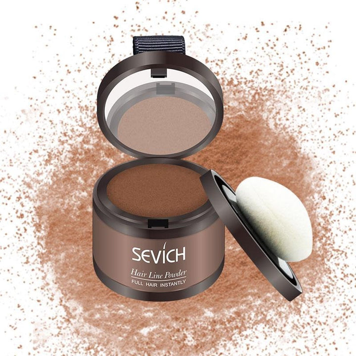 Sevich Hair Powder for Hairline and Crown - Medium Brown Hair Fibers - Packaging damaged