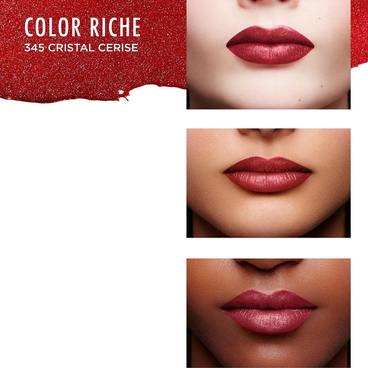 L'Oréal Paris – Color Riche Satin Lippenstift – 345 Cristal Cerise – Rot