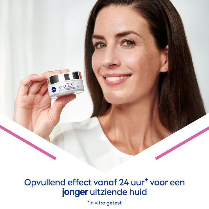 NIVEA CELLular Expert Filler Anti-Age Dagcrème - Ouder wordende huid - SPF 30 - Met hyaluronzuur, creatine en Foliumzuur 50 ml - Verpakking ontbreekt