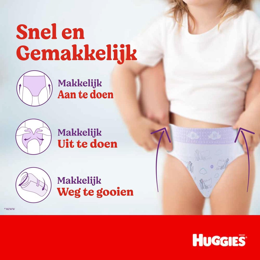 Huggies Ultra Comfort Nappy Pants - size 5 (12 to 17 kg) - 128 pieces - Monthly box - Packaging damaged