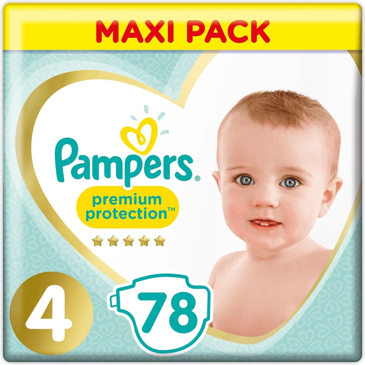 Pampers Premium Protection Größe 4 – 9 kg/14 kg – 78 Stück.