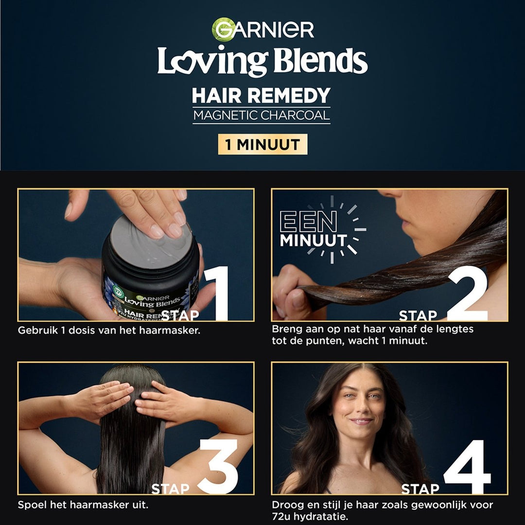 Garnier Loving Blends Haarmasker Magnetic Charcoal 340 ml