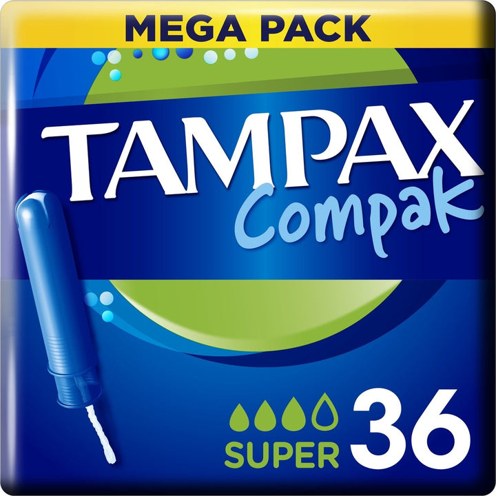 Tampax Compak Super - Tampons mit Einführhülse - 36 Stück - Verpackung beschädigt