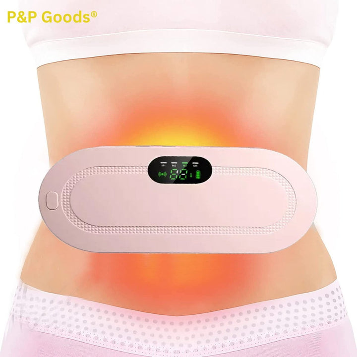 P&amp;P Goods Beautycare – Menstruationswärmeband – Effektive Schmerzlinderung – 3 Wärmeeinstellungen – Heizband – Neueste Vibrationstechnologie – Pro-Version – Verpackung beschädigt