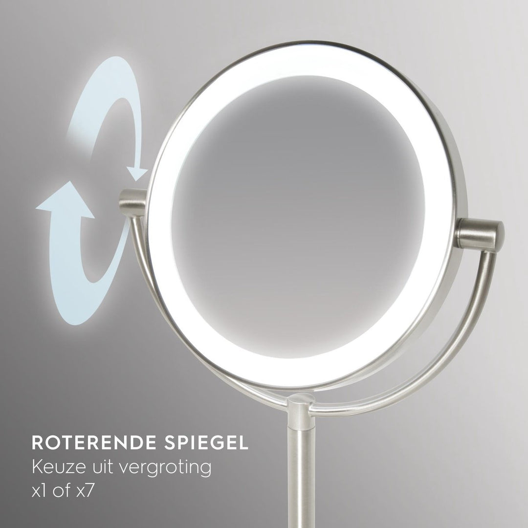 HoMedics MIR8150 Dubbelzijdige Make Up Spiegel met Verlichting - Vrijstaand - Verpakking beschadigd