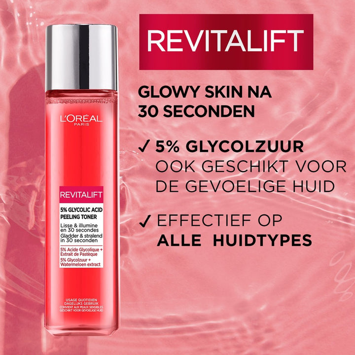 L'Oréal Paris Revitalift 5% Glycolzuur Peeling Toner - 180ml