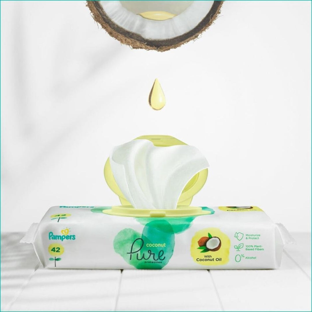 Pampers Pure Coconut Babyfeuchttücher – 756 Stück