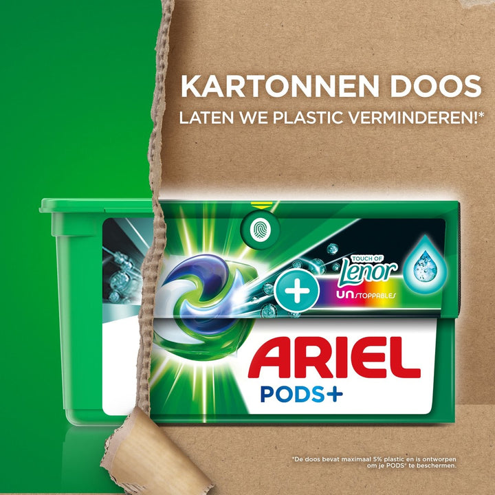 Ariel Wasmiddel Pods + Touch Van Lenor Unstoppables - Kleur - 28 Wasbeurten - Verpakking beschadigd