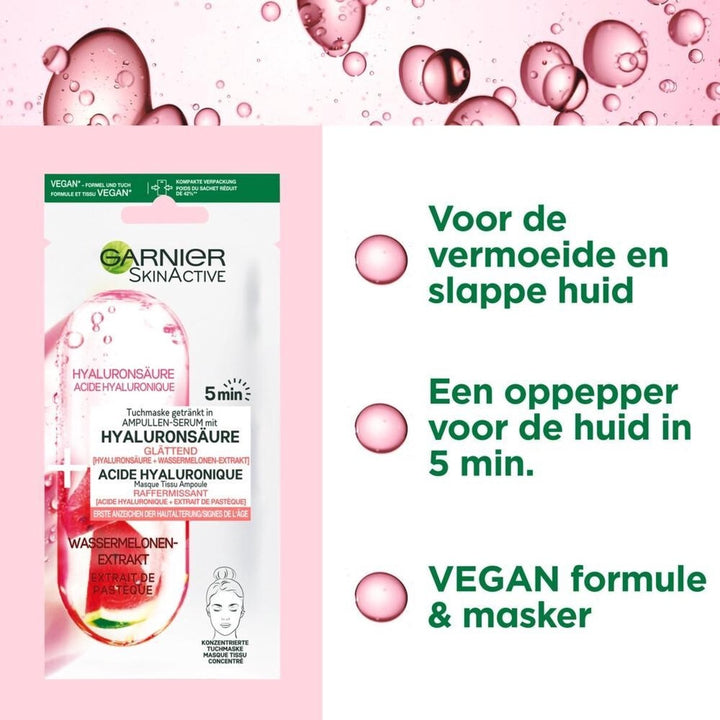 Garnier SkinActive Tissue Face Mask Watermelon &amp; Hyaluronic Acid - 1 piece