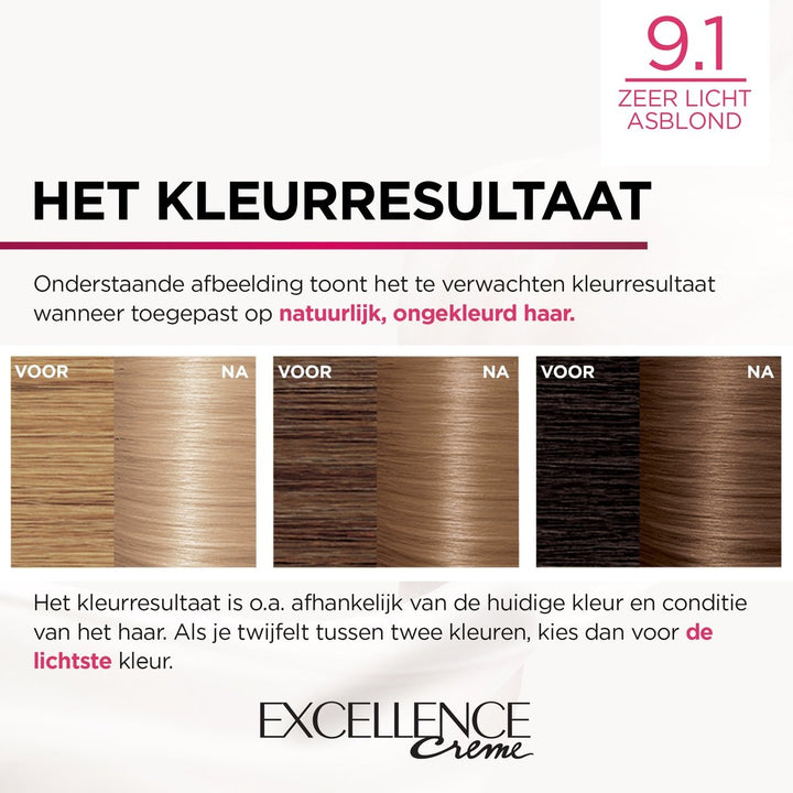 L'Oréal Paris Excellence Cream Very Light Ash Blonde Hair Color – Verpackung beschädigt