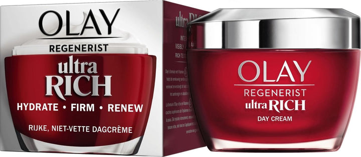 Olay Regenerist Ultra Rich Dagcrème - Vitamine B3 Peptide en Sheaboter - 50ml - Droge Huid