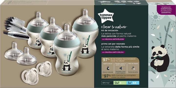 Tommee Tippee Closer to Nature Bottle Starterpaket grün – 0 Monate+ – Verpackung beschädigt