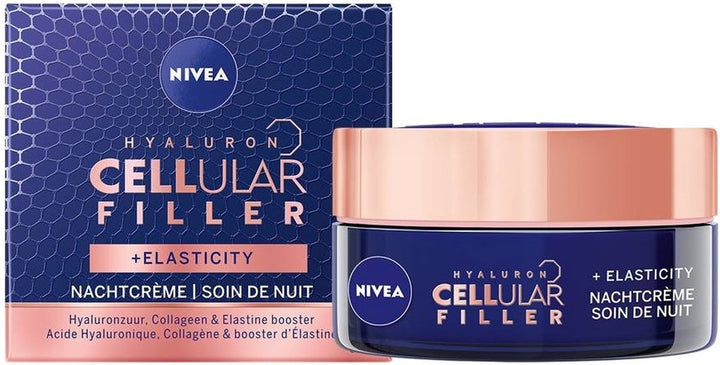 NIVEA Hyaluron CELLular Filler +Elastizität Nachtcreme – 50 ml