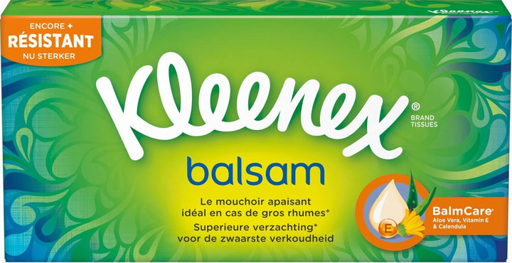 Kleenex Tissues Balsam – 64 Stück – Verpackung beschädigt