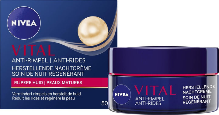 NIVEA VITAL Anti-Falten-Reparatur – 50 ml – Nachtcreme