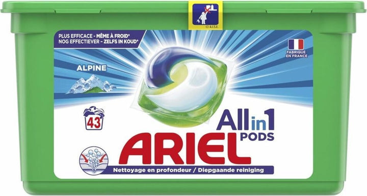 Ariel All-in-1 Pods Wasmiddelcapsules Alpine - 43 stuks