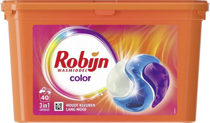 Robijn Color 3 in 1 Wascapsules - 40 wasbeurten - Kwartaalbox - Verpakking beschadigd